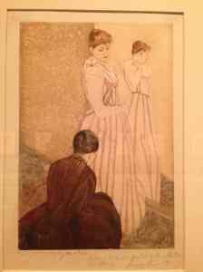 The Fitting – 1891 color print with drypoint and aquating, printed with three plates