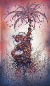 Le Noble Savage, 2006. Ink and collage on Mylar (over 7 feet tall). Collection: Martin and Rebecca Eisenberg. Image: courtesy of the artist. © Wangechi Mutu